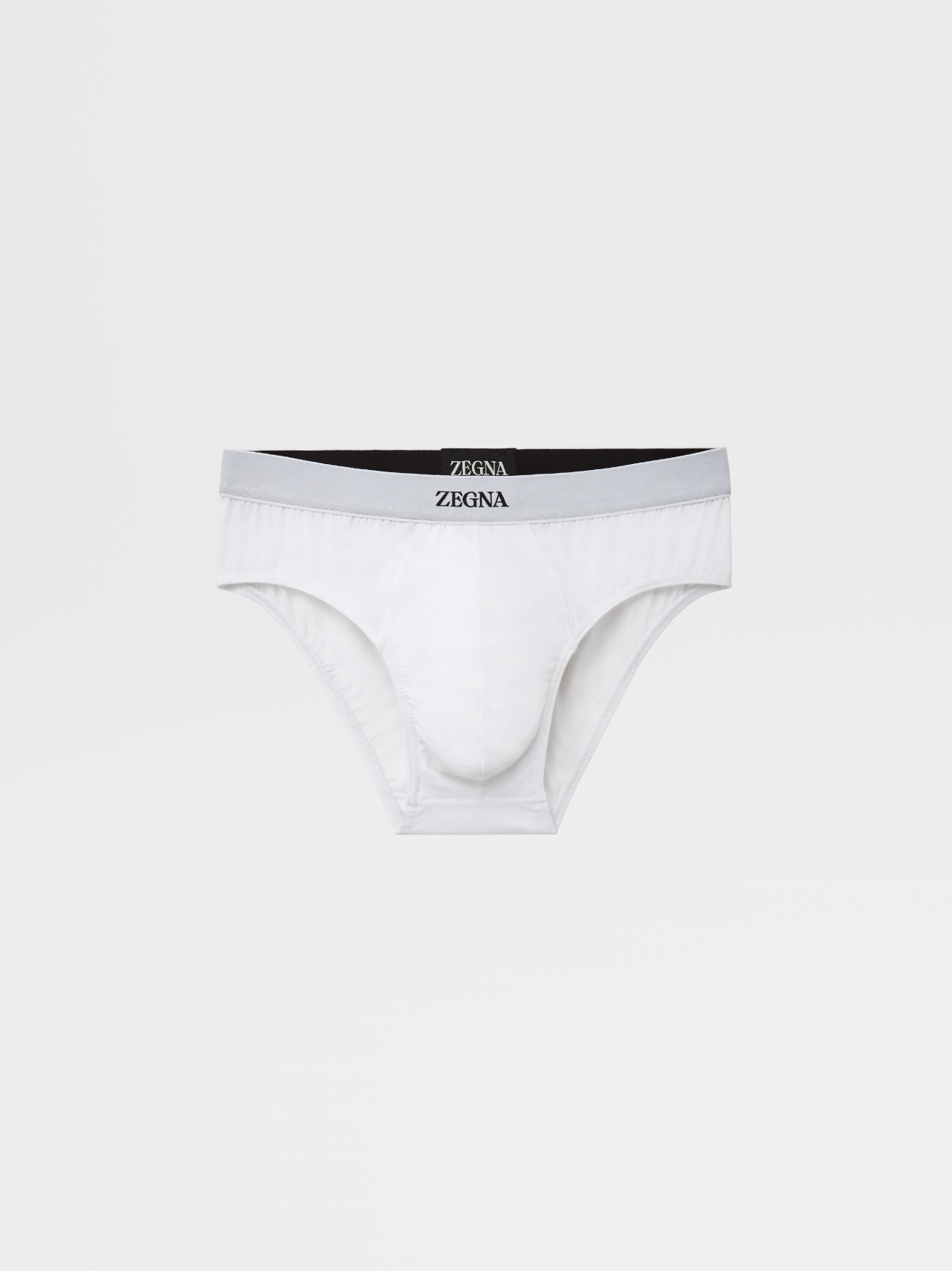 White Stretch Cotton Midi Brief